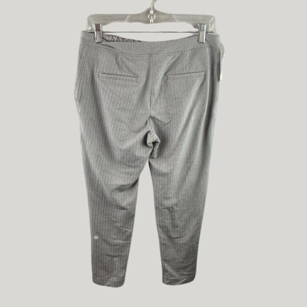 Lululemon Jet Crop Slim Herringbone - Size 6 - White Slate - Picture 3 of 8